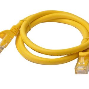 8ware-8W-PL6-1YEL-8Ware CAT6 Cable 1m - Yellow Premium RJ45 Ethernet Network LAN UTP Patch Cord 26AWG CU Jacket