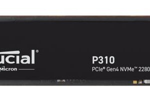 8ware-CT500P310SSD8-P-Crucial P310 500GB Gen4 2280 NVMe SSD 6600/3500 MB/s R/W 110TBW 520K/890K IOPS 1.5M hrs MTTF Full-Drive Encryption M.2 PCIe4 5yrs ~CT500P3PSSD8