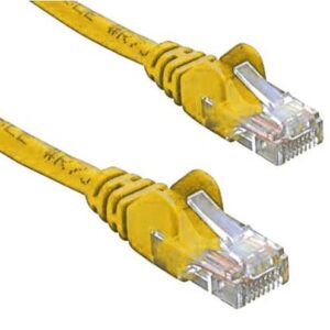 8ware-KO820U-0.25YEL-8ware CAT5e Cable 25cm / 0.25m - Yellow Color Premium RJ45 Ethernet Network LAN UTP Patch Cord 26AWG CU Jacket
