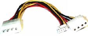 8ware-RC-5038-8ware Power Splitter to Hard  FDD + Floppy drv 1x Molex (Female) to 2x Molex (Male) + 1x Floppy (Female) 30cm cable