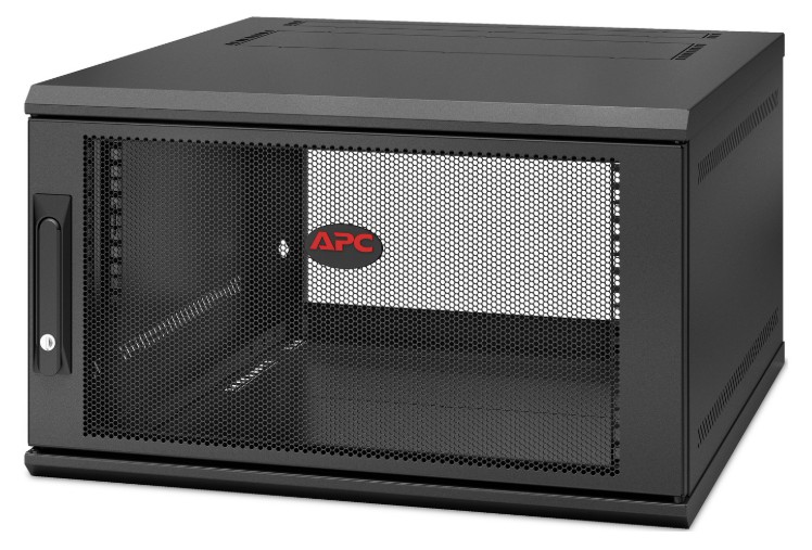 APC-AR106SH6-APC NetShelter 6U Wallmount Rack Enclosure Cabinet Single Hinged Server Depth