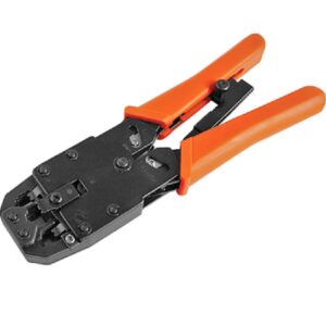 Astrotek-ATP-TOOL-CT-(4/6/8)-Astrotek 8 pins RJ-45 6 pins RJ-12 4 pins RJ-11 Crimper Cut Strip Crimping Tool Kit with Ratchet Orange Colour Hood RoHS ~CBC-RJ1245