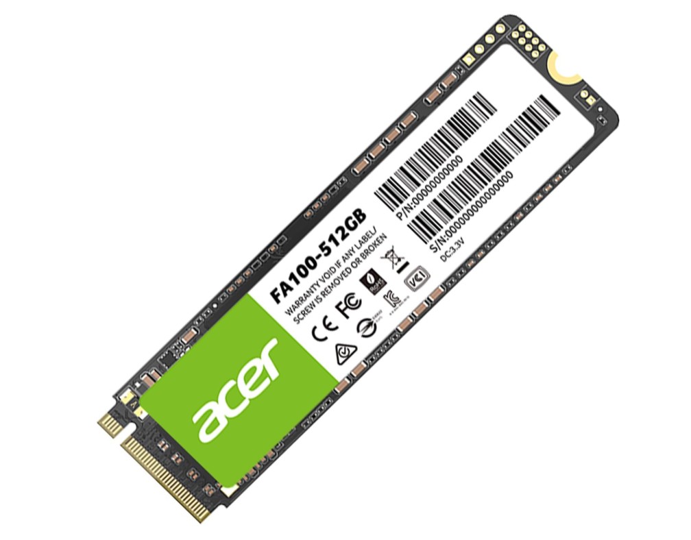 BIWIN-BL.9BWWA.119-ACER FA100-512GB M.2 NVMe PCIe Gen 3*4 Read speed 3300MB/ sWrite Speed 2200MB/s  BL.9BWWA.119 - 5 Year Warranty