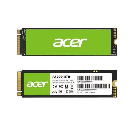 BIWIN-BL.9BWWA.150-ACER FA 200-4TB M.2 SSD NVMe 2.0 PCIe Gen 4x4 Read speed 7100MB/ s Write Speed 6100MB/s BL.9BWWA.150 - 5 Year Warranty