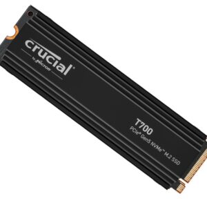 Micron (Crucial)-CT1000T700SSD5-Crucial T700 1TB Gen5 NVMe SSD Heatsink - 11700/9500 MB/s R/W 600TBW 1500K IOPs 1.5M hrs MTTF with DirectStorage for Intel 13th Gen  AMD Ryzen 7000