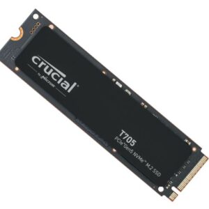 Micron (Crucial)-CT1000T705SSD3-Crucial T705 1TB Gen5 NVMe SSD - 13600/10200 MB/s R/W 600TBW 1400K IOPs 1.5M hrs MTTF DirectStorage for Intel 14th Gen  AMD Ryzen 7000