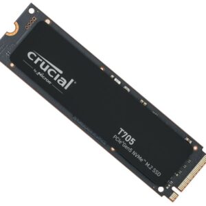 Micron (Crucial)-CT2000T705SSD3-Crucial T705 2TB Gen5 NVMe SSD - 14500/12700 MB/s R/W 1200TBW 1550K IOPs 1.5M hrs MTTF DirectStorage for Intel 14th Gen  AMD Ryzen 7000