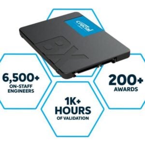 Micron (Crucial)-CT4000BX500SSD1-Crucial BX500 4TB 2.5" SATA3 6Gb/s SSD - 3D NAND 540/500MB/s 7mm 1.5 mil MTBF 3yr wty Acronis True Image Solid State Drive