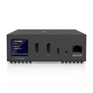 Ubiquiti Enterprise Audio/Video Bridge,PoE+Powered AV-Over-IP Transceiver,Bridges 4K60 HDMI,Professional XLR Audio