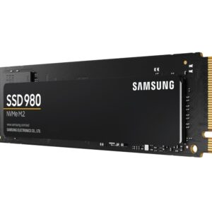 Samsung-MZ-V8V500BW-Samsung 980 500GB NVMe SSD 3100MB/s 2600MB/s R/W 400K/470K IOPS 300TBW 1.5M Hrs MTBF AES 256-bit Encryption M.2 2280 PCIe 3.0 Gen3 5yrs Wty