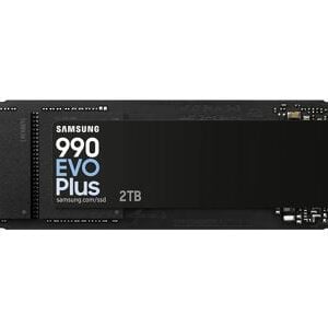 Samsung-MZ-V9S2T0BW-Samsung 990 EVO Plus 2TB PCIe Gen5 NVMe SSD 7250MB/s 6300MB/s R/W 1000K/1350K IOPS 1200TBW 1.5M hrs V-NAND TLC AES 256-bit Encryption 5yr wty
