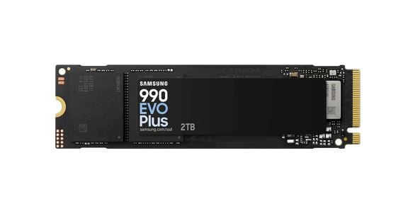 Samsung-MZ-V9S2T0BW-Samsung 990 EVO Plus 2TB PCIe Gen5 NVMe SSD 7250MB/s 6300MB/s R/W 1000K/1350K IOPS 1200TBW 1.5M hrs V-NAND TLC AES 256-bit Encryption 5yr wty