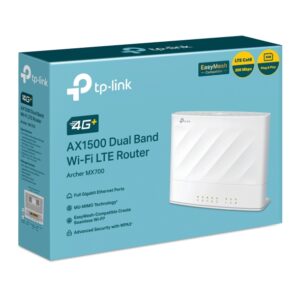 TP-LINK-Archer MX700-TP-Link Archer MX700 4G+ AX1500 Dual Band Wi-Fi LTE Router with Cat6 300 Mbps 4G+