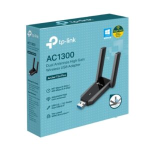 TP-LINK-Archer T5U Plus-TP-Link Archer T5U Plus AC1300 Dual Antennas High Gain Wireless USB Adapter