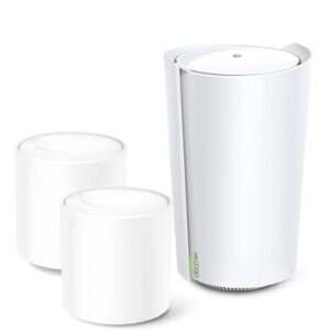TP-LINK-Deco X73-DSL(3-pack)-TP-Link Deco X73-DSL(3-pack) AX5400 VDSL Whole Home Mesh Wi-Fi 6 Modem System 660sqm Coverage For 1-3 Bedroom Houses