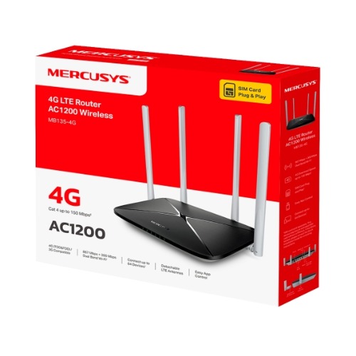 TP-LINK-MB135-4G-Mercusys MB135-4G AC1200 Wireless Dual Band 4G LTE Router