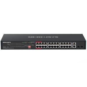 TP-LINK-MS128GP-Mercusys MS128GP 28-Port Gigabit Rackmount Switch with 24-Port PoE+