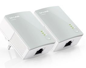 TP-LINK-TL-PA411KIT-TP-Link TL-PA411 KIT AV600 Nano Powerline Adapter Starter Kit HomePlug AV 1x100Mbps LAN 300m Range Miniature Design Plug  Play