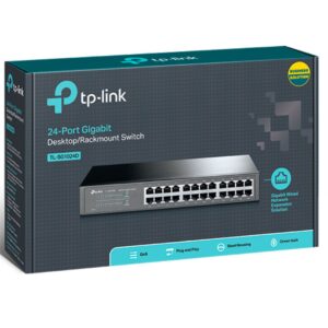 TP-LINK-TL-SG1024D-TP-Link TL-SG1024D 24-Port Gigabit Desktop/Rackmount Unmanaged Switch energy-efficient Supports MAC Plug  play 48Gbps Switching Capacity