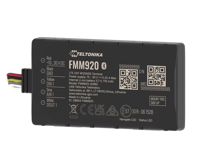 Teltonika-FMM920347801-Teltonika Most popular compact 4G LTE Cat M1 model for basic tracking