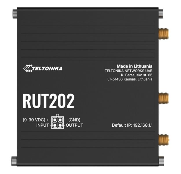 Teltonika-RUT202AAEAA0-Teltonika RUT202 Dual Sim Industrial LTE Cat 4 Router