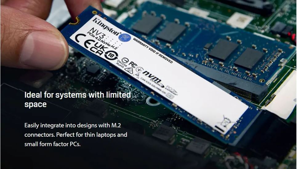 Leader-P | Kingston SNV3S NV3 4TB PCle 4.0x4 NVMe M.2 2280 Gen4 SSD 6000/5000MB/s 3D HAND compaitible Notebook and SFF 5Y Limited (LS) | SNV3S/4000G - Image 3