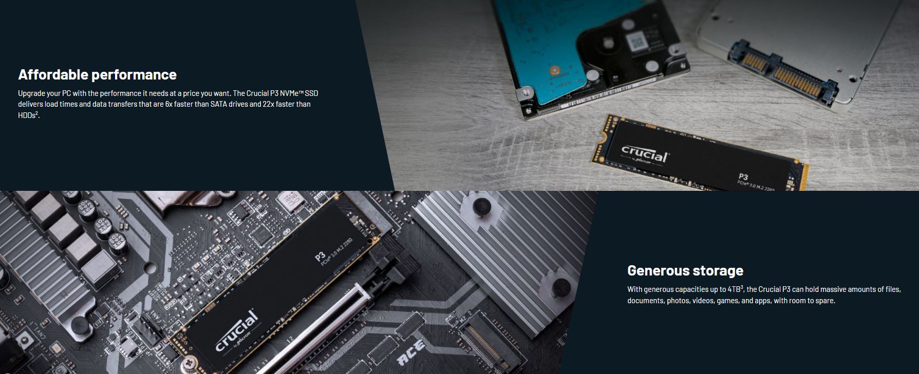 Micron (Crucial) | Crucial E100 480GB Gen4 NVMe SSD 4700/2500 MB/s R/W 60TBW 350K/460K IOPS 1.5M hrs MTTF M.2 2280 PCIe4 3yrs <500GB ~Crucial P3 | CT480E100SSD8 - Image 3