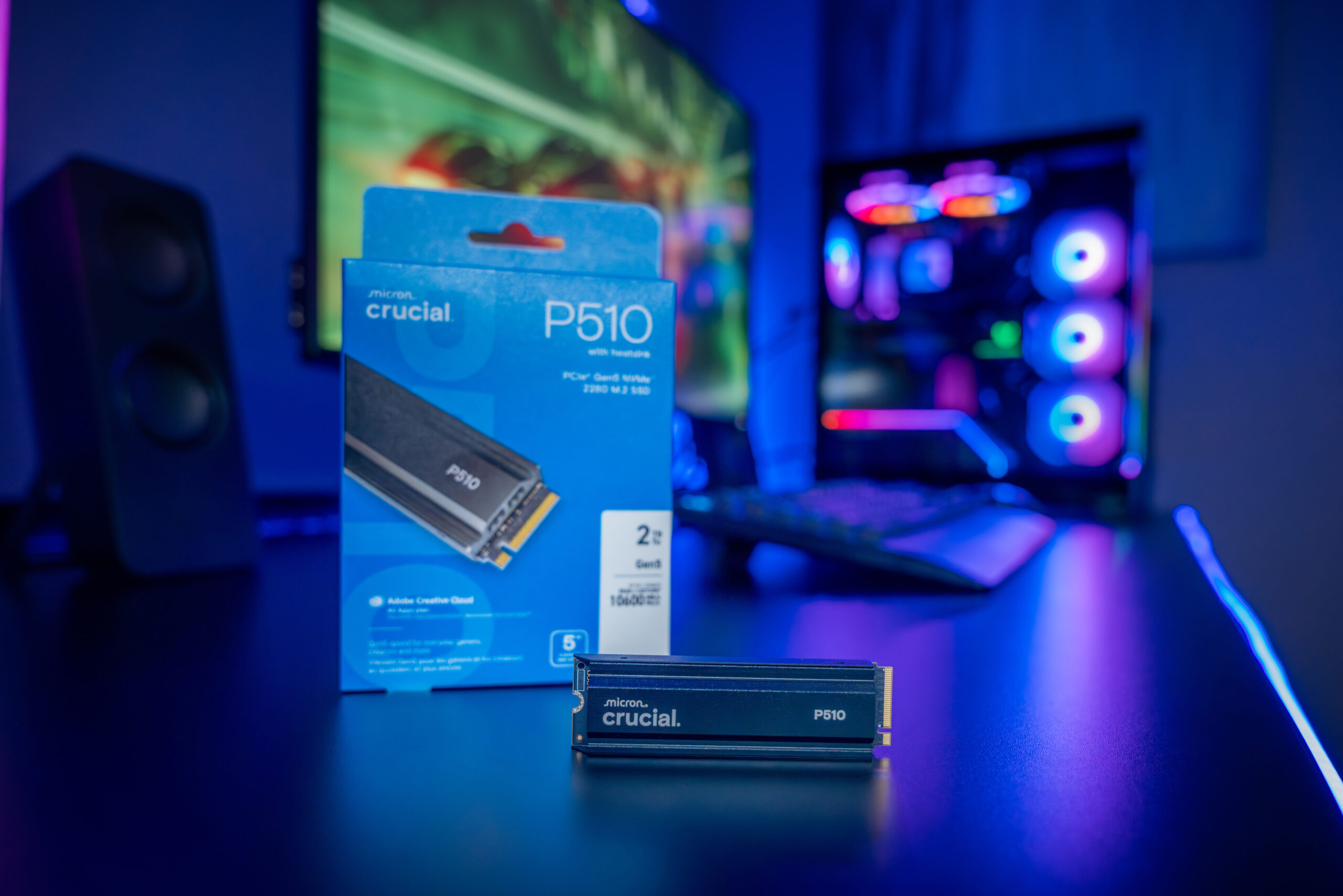 Micron (Crucial) | Crucial P510 2TB Gen5 2280 NVMe M.2 SSD Heatsink 10,000 / 8,700 MB/s R/W 1200TBW 1.4M IOPS 1.5M hrs MTTF Full-Drive Encryption 5yrs | CT2000P510SSD5 - Image 1