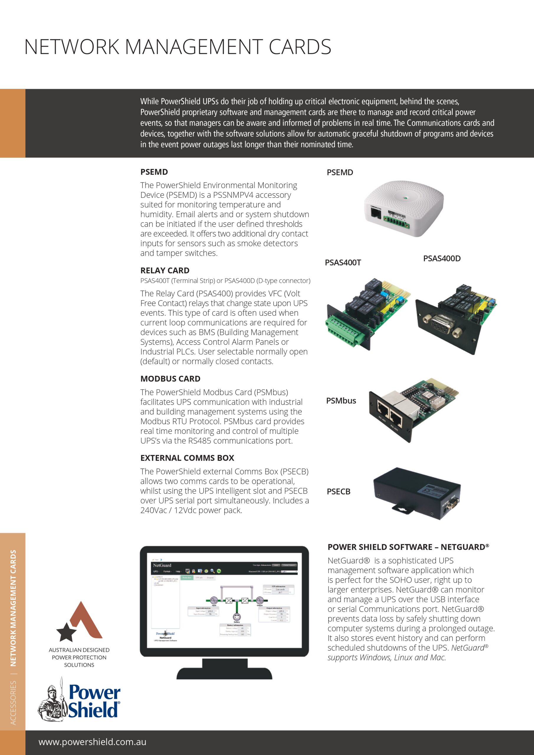 PowerShield | PowerShield Environmental Monitoring Device, Connects to PSSNMPV4, monitors environmental conditions for UPS systems | PSEMD - Image 1