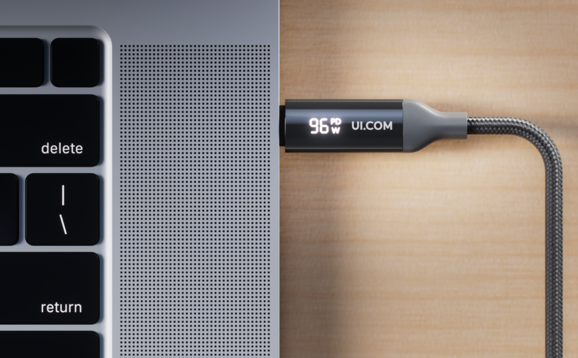 Ubiquiti | Ubiquiti USB-C Cable with Charge Display,Length 1M, Black, Braided Power  Data Cable With A Double-sided Charge Display,100W Max Power Output | UACC-Cable-USB-100W-1M-BK - Image 1