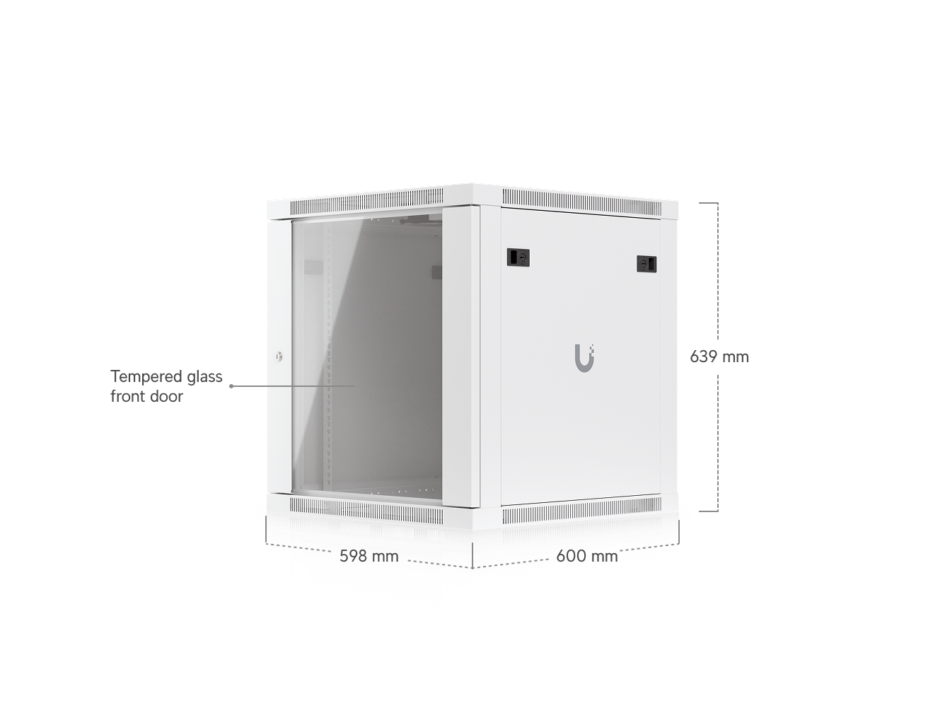Ubiquiti | Ubiquiti 12U Rack Cabinet,Fully Assembled Wall-Mount Rack,Built-In Fans,Removable Panels, Easy Equipment Access,Space-Efficient Small-Scale Deployment | UACC-Rack-12U-Wall-600-G - Image 1