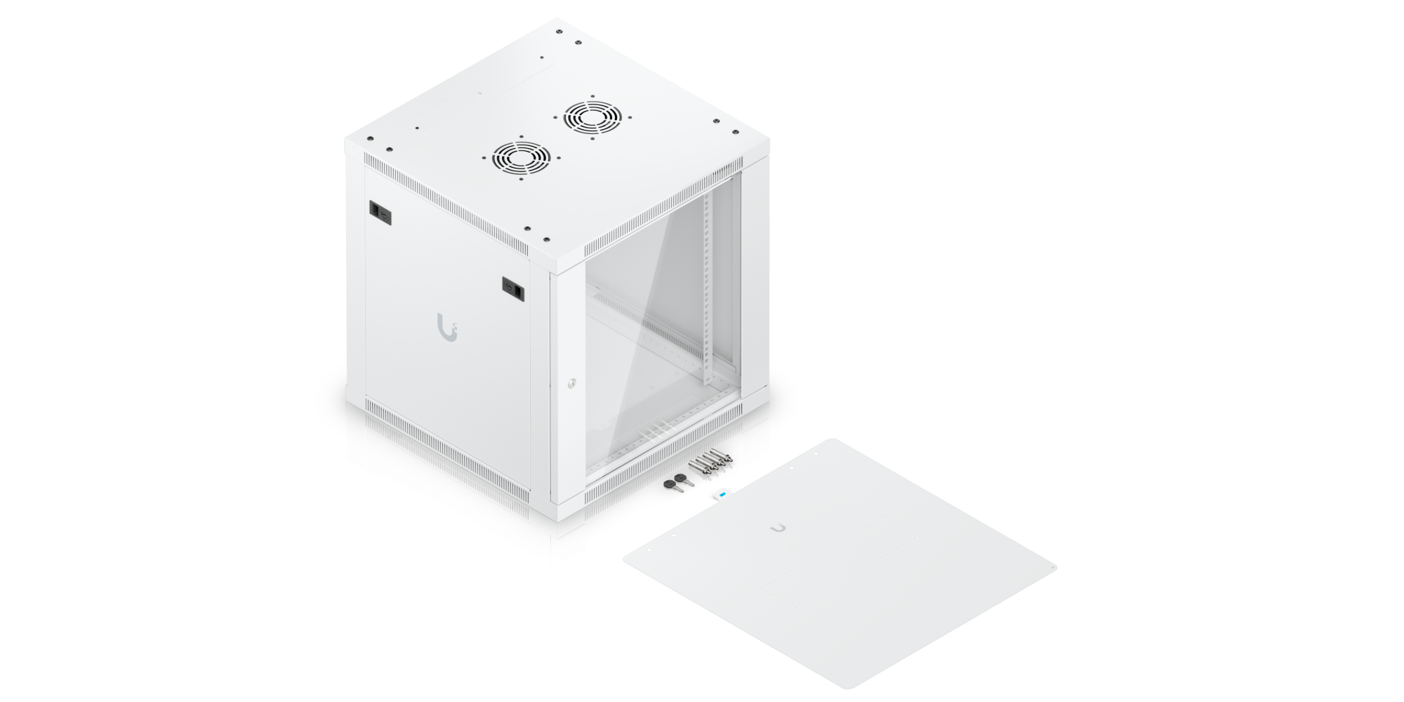 Ubiquiti | Ubiquiti 12U Rack Cabinet,Fully Assembled Wall-Mount Rack,Built-In Fans,Removable Panels, Easy Equipment Access,Space-Efficient Small-Scale Deployment | UACC-Rack-12U-Wall-600-G - Image 3