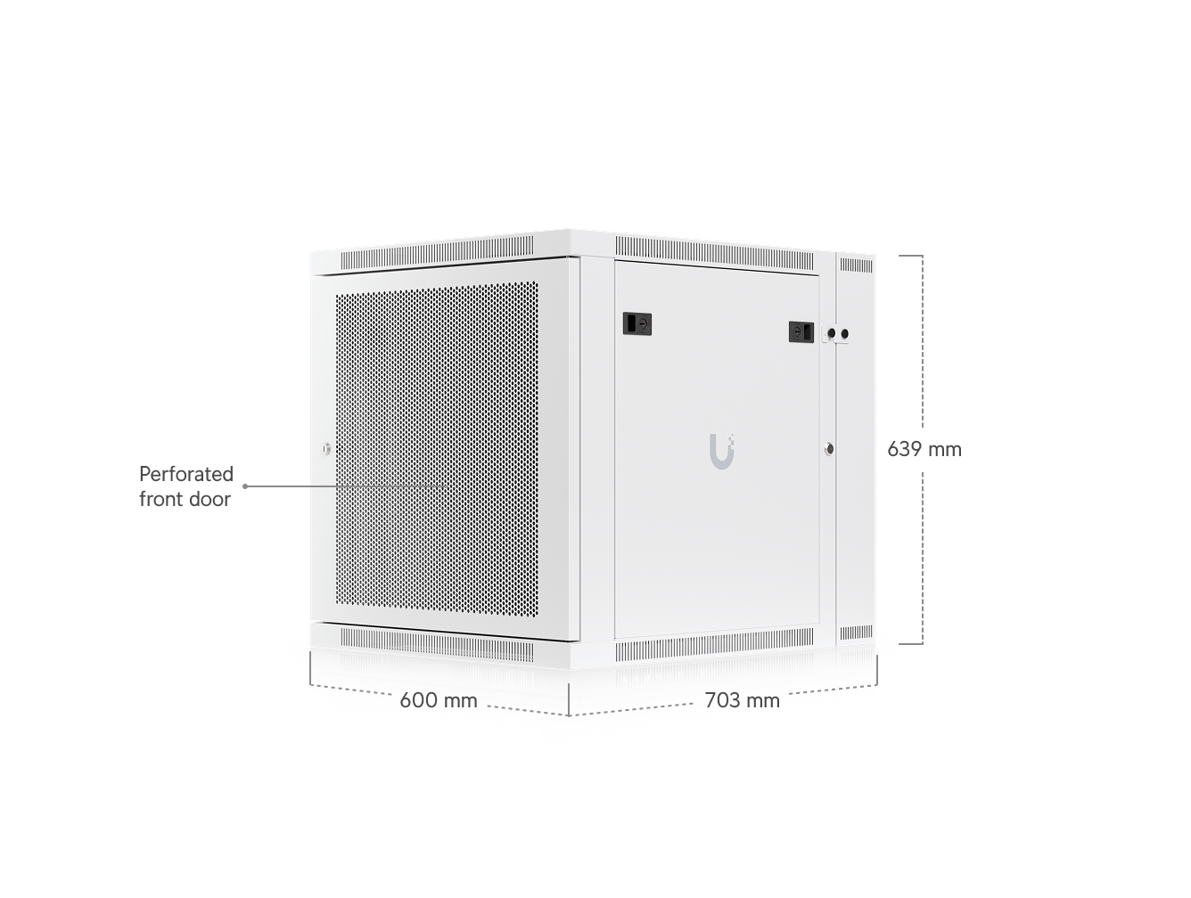 Ubiquiti | Ubiquiti 12U Rack Cabinet,Fully Assembled Wall-Mount Rack,Built-In Fans,Removable Panels, Easy Equipment Access,Space-Efficient Small-Scale Deployment | UACC-Rack-12U-Wall-SW-P - Image 1