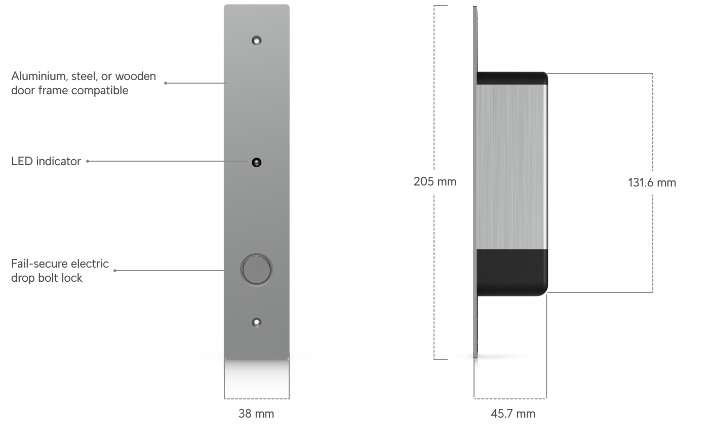 Ubiquiti | Ubiquiti Fail-Secure Bolt Lock, Fail-Secure Electric Drop Bolt Lock. | UACC-Lock-Bolt-Secure - Image 1