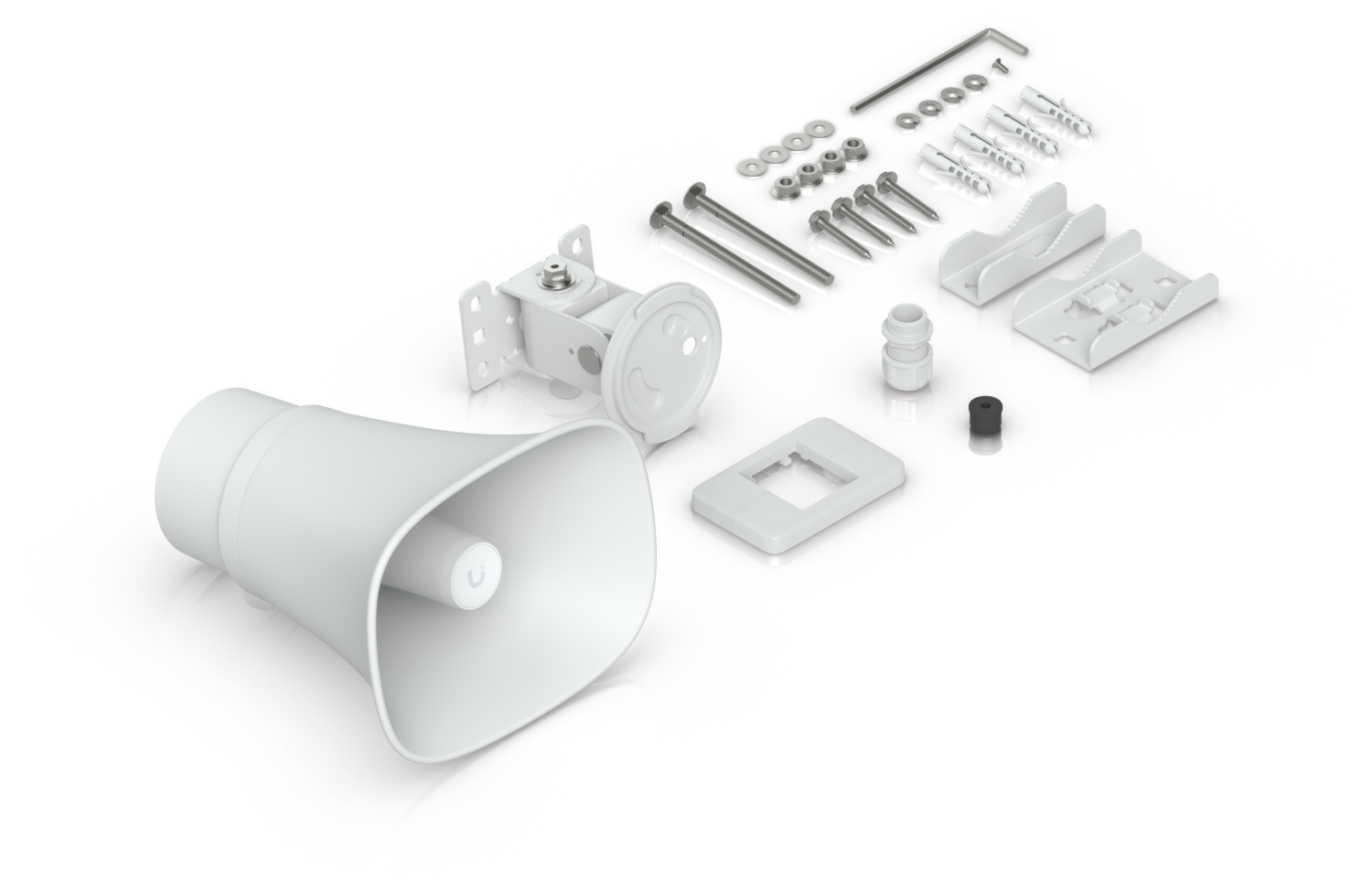 Ubiquiti | Ubiquiti AI Horn Speaker, White, All-weather PoE 120 dB Horn Speaker With Advanced AI Alert FunctionalityVersatile Wall, Corner,Pole Mounting Options | UP-HORN-SPEAKER - Image 3