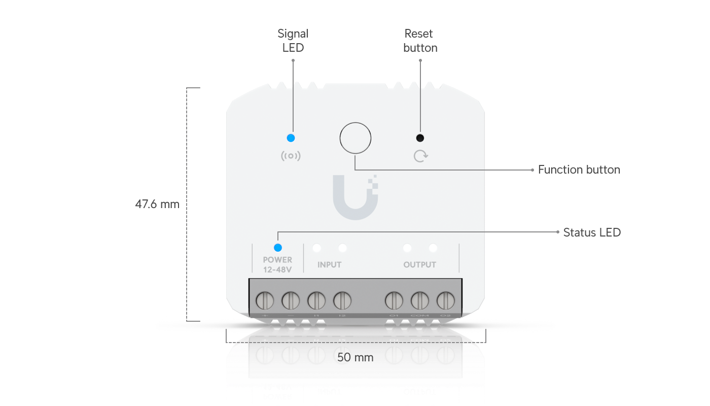 Ubiquiti | Ubiquiti Relay, Compact SuperLink Relay Designed I/O Interfaces, Seamless Integration, third-Party Sensors, Signaling Devices. | USL-Relay - Image 1
