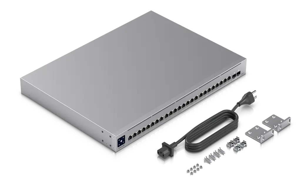Ubiquiti | Ubiquiti UniFi Switch Enterprise 24-port PoE+ 12x2.5GbE 12x1GbE Ports, For Wi-Fi 6 AP, 2x 10g SFP+ Ports, Managed Layer 3 Switch (400W) | USW-Enterprise-24-PoE - Image 2