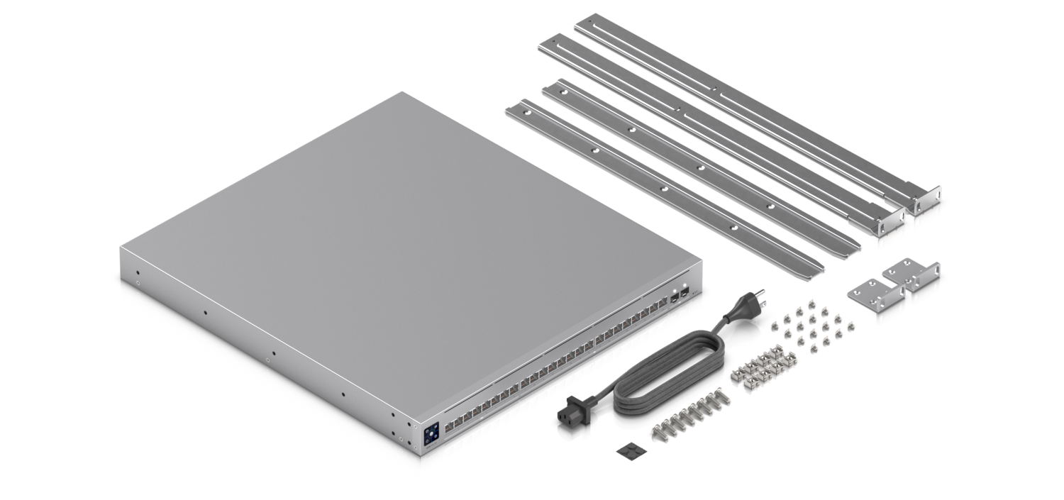 Ubiquiti | Ubiquiti  Pro XG 24, Professional-grade, 24-port Layer 3, Etherlighting Switch , (16) 10 GbE, (8) 2.5 GbE, (2) 25G SFP28 ports, DC Power Backup Ready | USW-Pro-XG-24 - Image 3