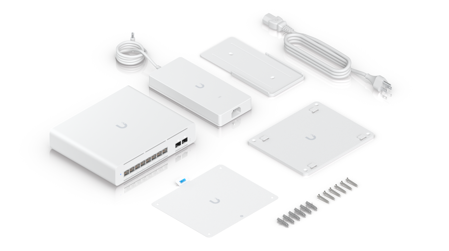 Ubiquiti | Ubiquiti Pro XG 8 PoE, Compact Desktop/Wall-mountable, Professional-grade 8-port, Layer 3 Etherlighting  PoE++ Switch With (8) 10 GbE, (2) 10G SFP+ | USW-Pro-XG-8-PoE - Image 3