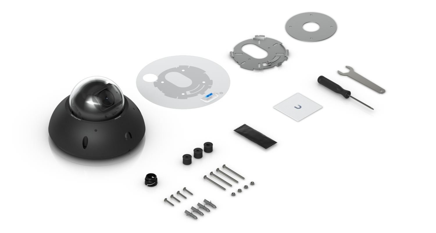 Ubiquiti | Ubiquiti G6 Pro Dome, Black,All-Weather Vandal-Proof 4K PoE+, Multi-TOPS AI,2.36x Optic Zoom, 1/1.2